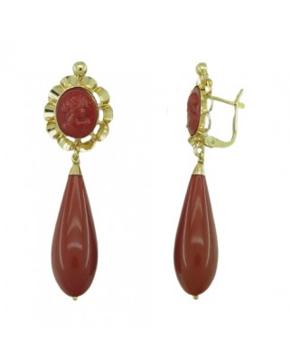 PENDIENTES ARQUILLO 10x8MM COLOR CORAL .CATALAN.47MM.