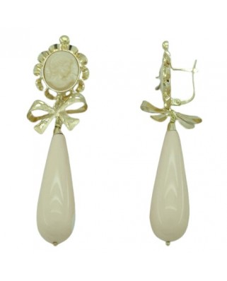 PENDIENTES ARQUILLO 12x10MM LAZO.COLOR  MARFIL.62MM.CATALAN