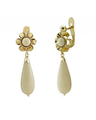 PENDIENTES ARQUILLO PERITA COLOR MARFIL.30MM.CATALAN