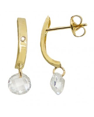 PENDIENTES BANDA Y CIRCONITA BRIOLET.PRESION.