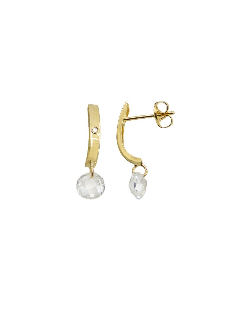 PENDIENTES BANDA Y CIRCONITA BRIOLET.PRESION.