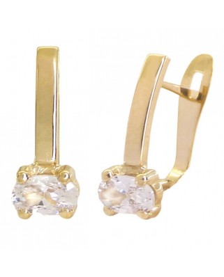 PENDIENTES BANDA Y CIRCONITA DE 6MM.CATALAN