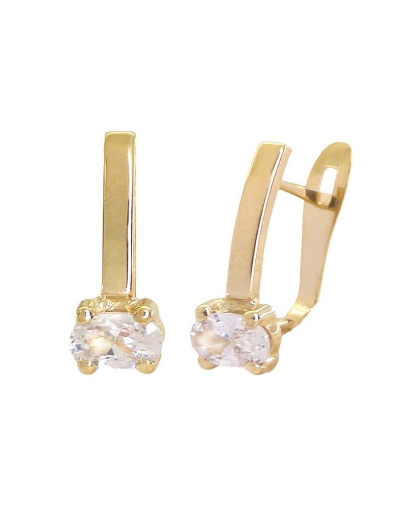 PENDIENTES BANDA Y CIRCONITA DE 6MM.CATALAN