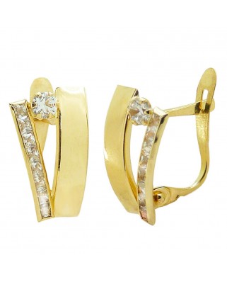 PENDIENTES BANDA Y CIRCONITAS.CIERRE CATALAN