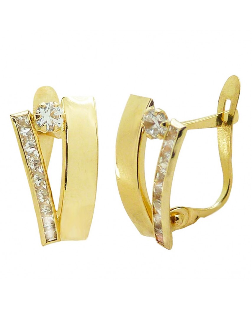 PENDIENTES BANDA Y CIRCONITAS.CIERRE CATALAN