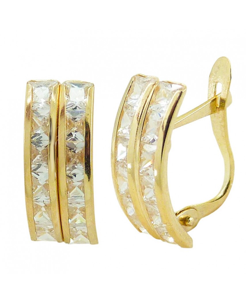 PENDIENTES BANDA Y CIRCONITAS.CIERRE CATALAN.