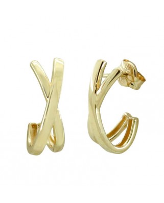 PENDIENTES BANDAS CRUZADAS.15MM.PRESION