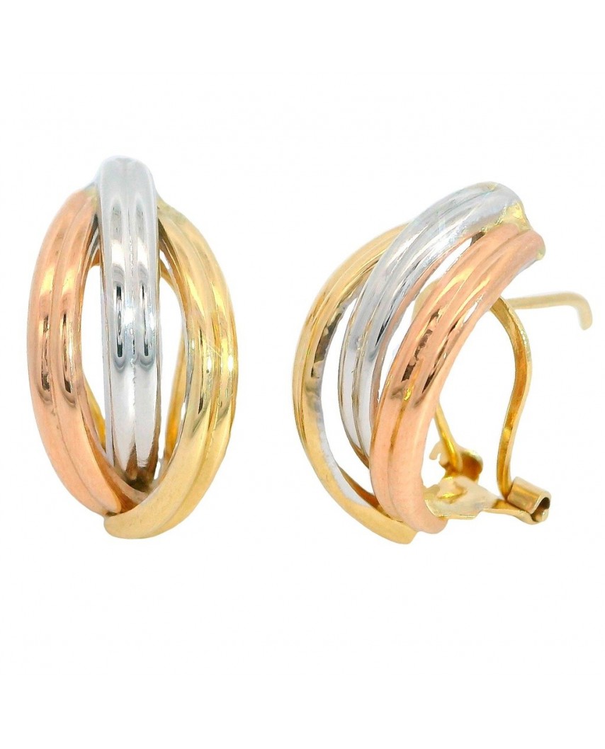 PENDIENTES BANDAS TRICOLOR .18x9MM.OMEGA