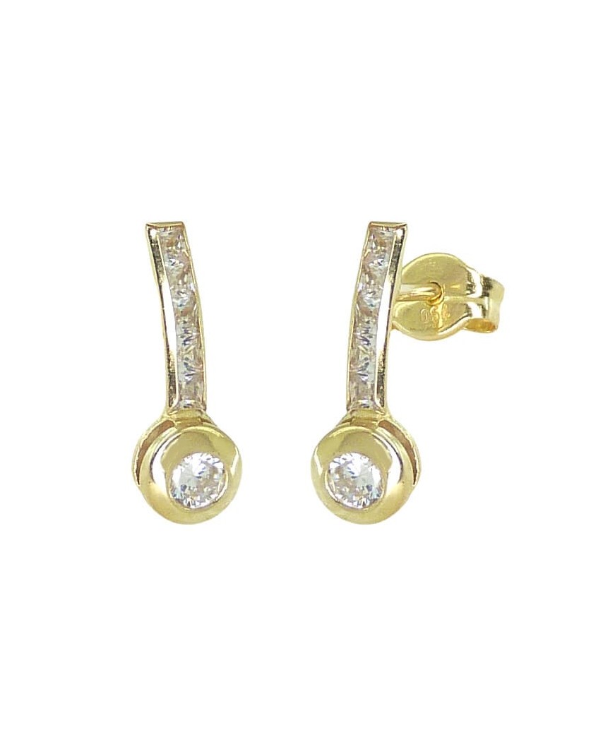 PENDIENTES BARRA CHATON DE  3MM.PRESION.12MM.