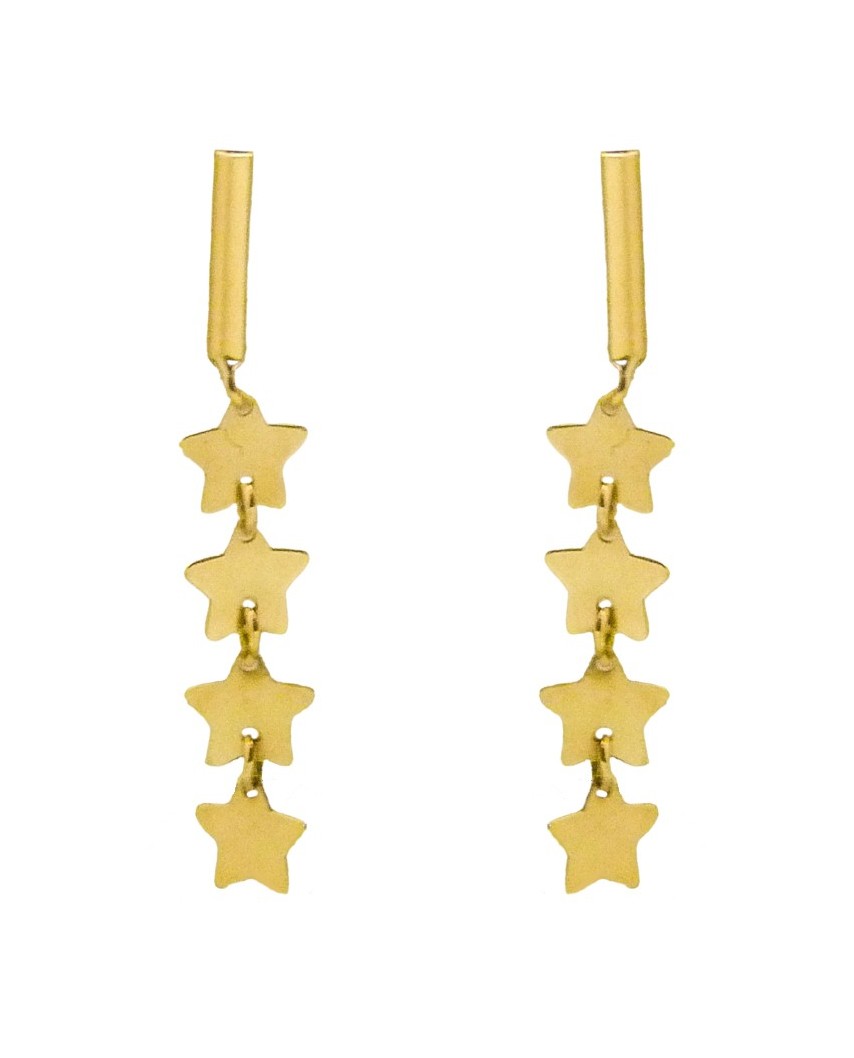 PENDIENTES BARRA Y ESTRELLAS.25MM.PRESION