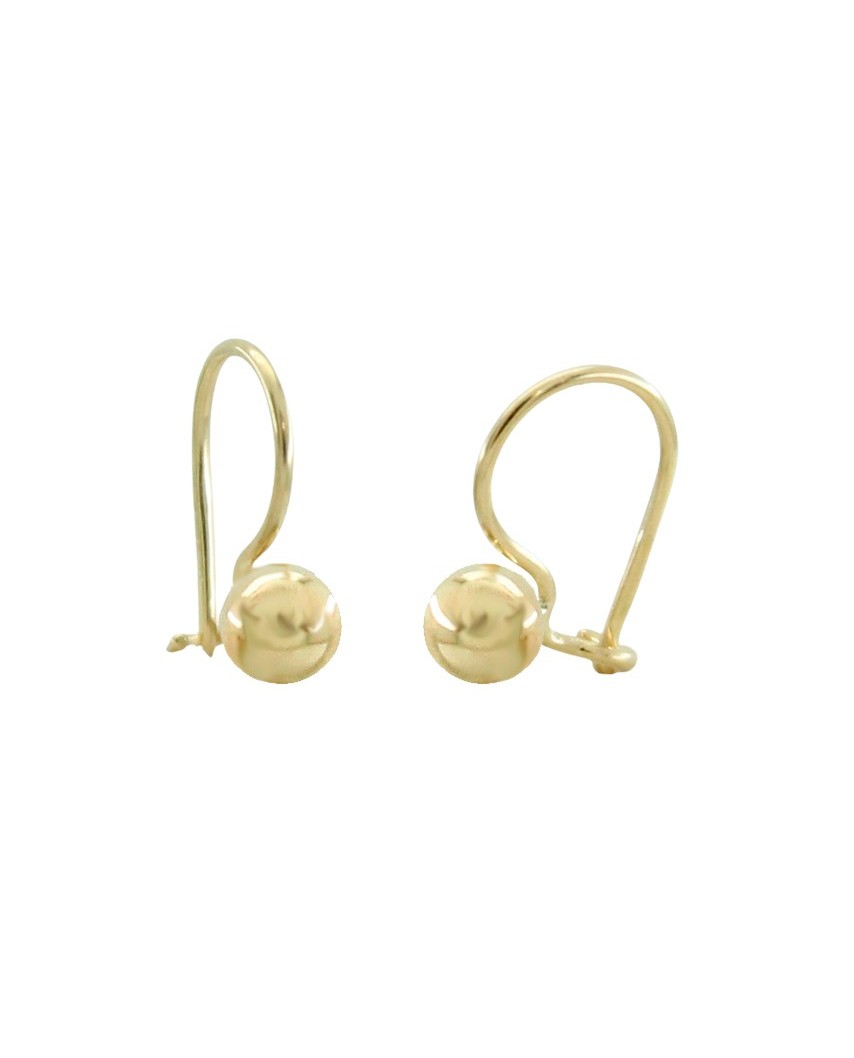 PENDIENTES BOLA 4MM Y CIERRE HIPPIE.