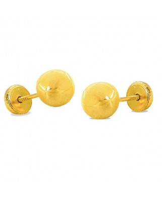 PENDIENTES BOLA LISA 4MM .TORNILLO.