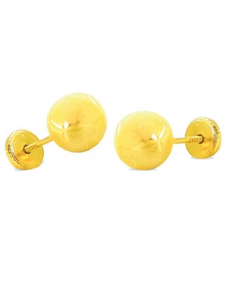 PENDIENTES BOLA LISA 5MM.TORNILLO