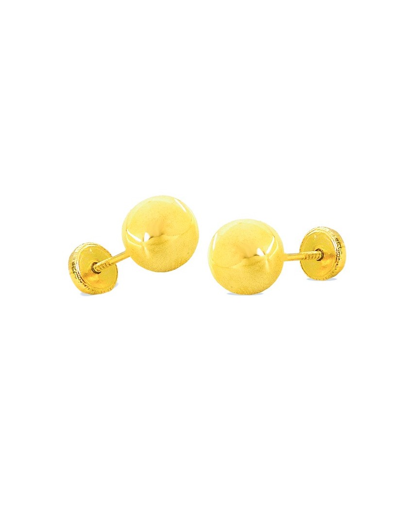 PENDIENTES BOLA LISA 5MM.TORNILLO