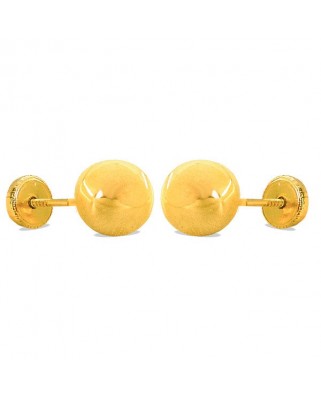 PENDIENTES BOLA LISA 6MM.TORNILLO.