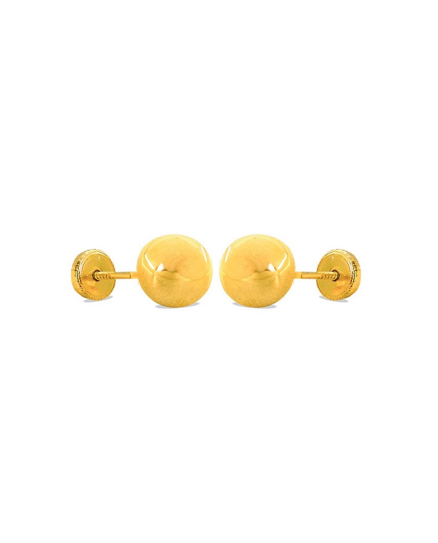 PENDIENTES BOLA LISA 6MM.TORNILLO.