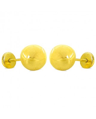 PENDIENTES BOLA LISA 7MM.TORNILLO