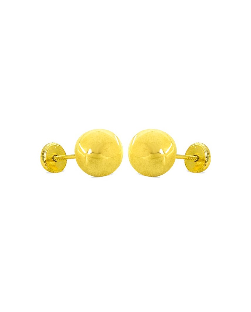 PENDIENTES BOLA LISA 7MM.TORNILLO