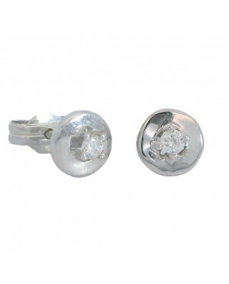PENDIENTES CHATON BRILLANTE 2.00MM VS-H 0.06CT TW