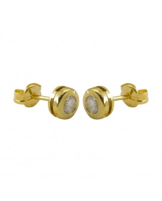 PENDIENTES CHATON PIEDRA 3MM.PRESION