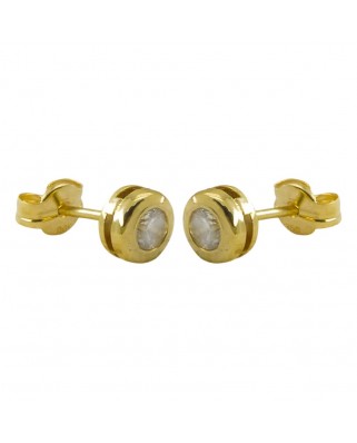 PENDIENTES CHATON PIEDRA 4MM.PRESION