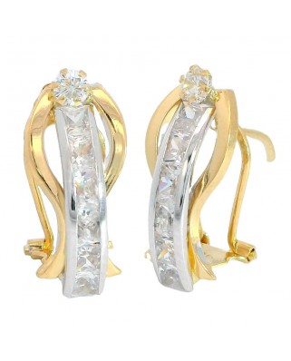 PENDIENTES CIRCONITAS CARRÉ OMEGA.16x8MM.