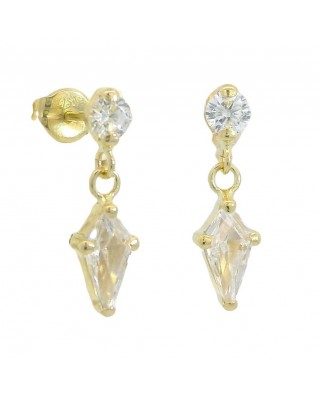 PENDIENTES COMETA CIRCONITA DE 7x4MM.15MM.