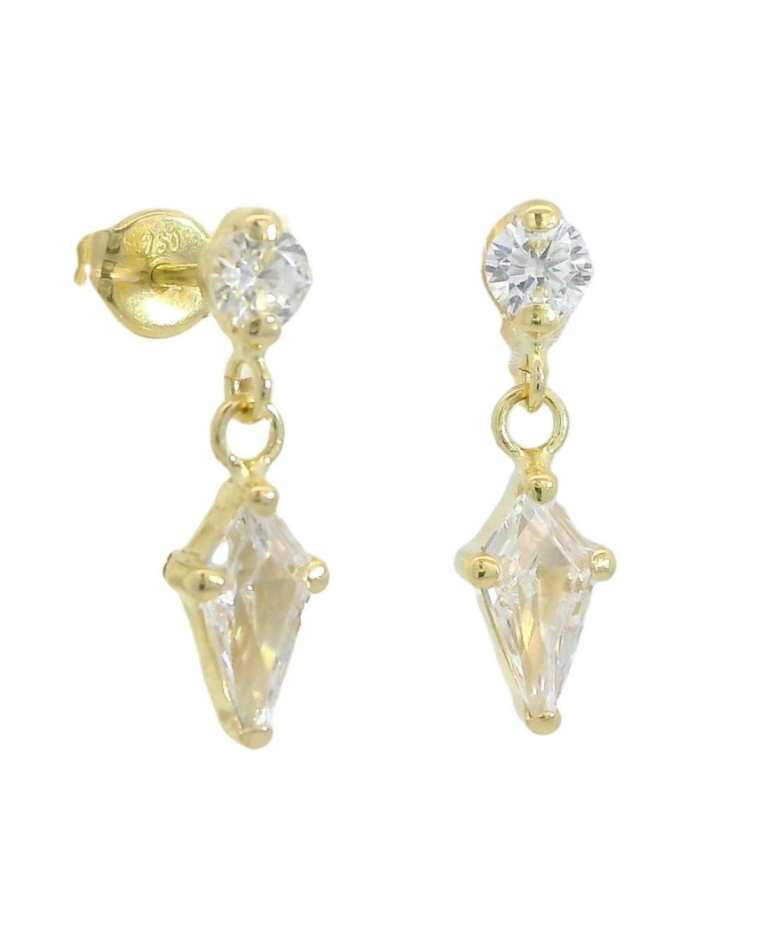 PENDIENTES COMETA CIRCONITA DE 7x4MM.15MM.