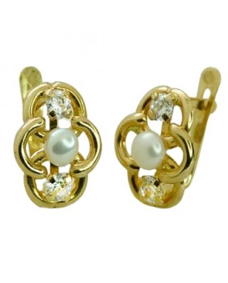 PENDIENTES COMUNION PERLA Y  CIRCONITA.CATALAN