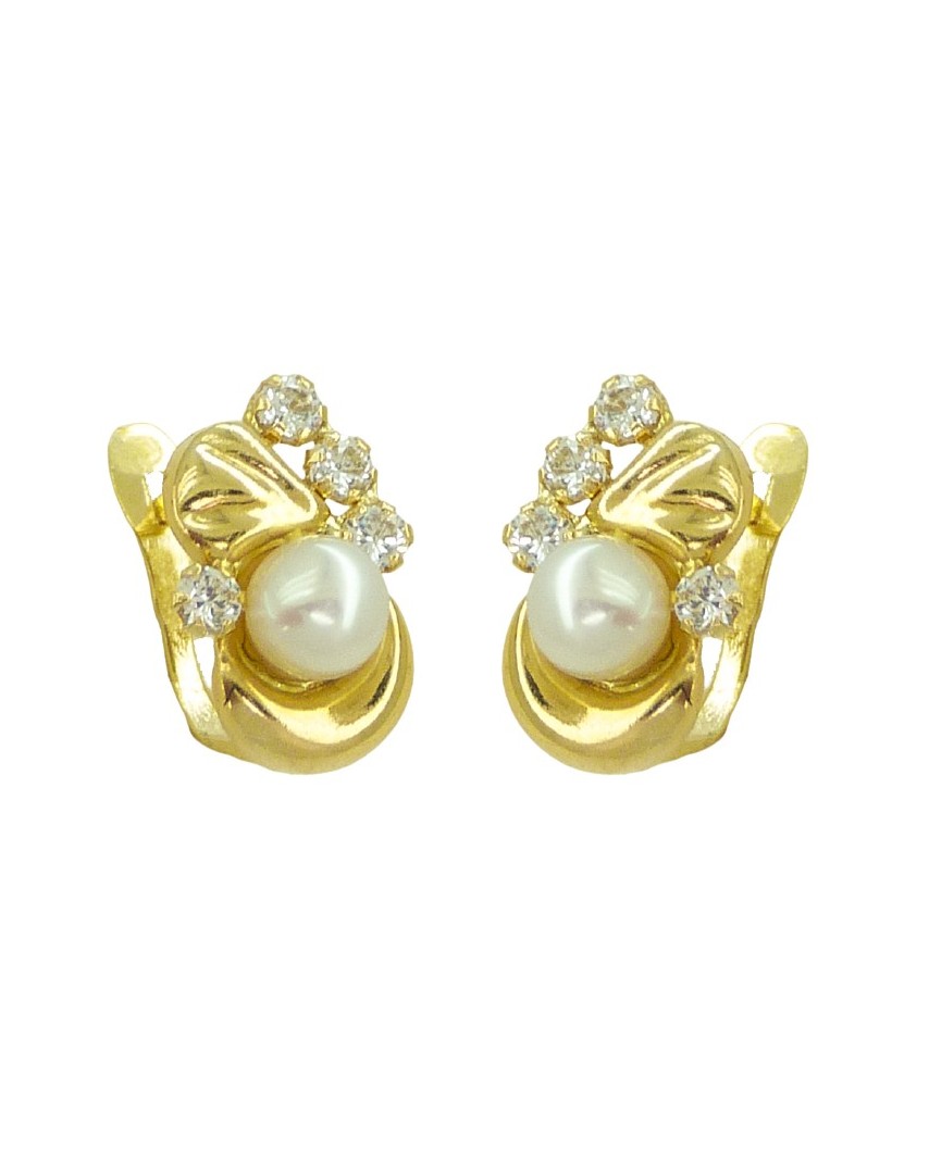 PENDIENTES COMUNION PERLA Y CIRCONITAS. CATALAN