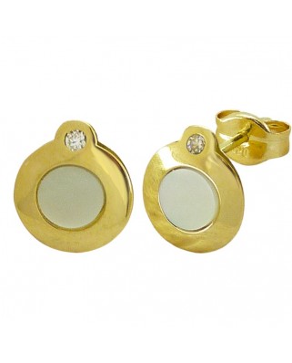 PENDIENTES COMUNION REDONDOS CON  NACAR.PRESION