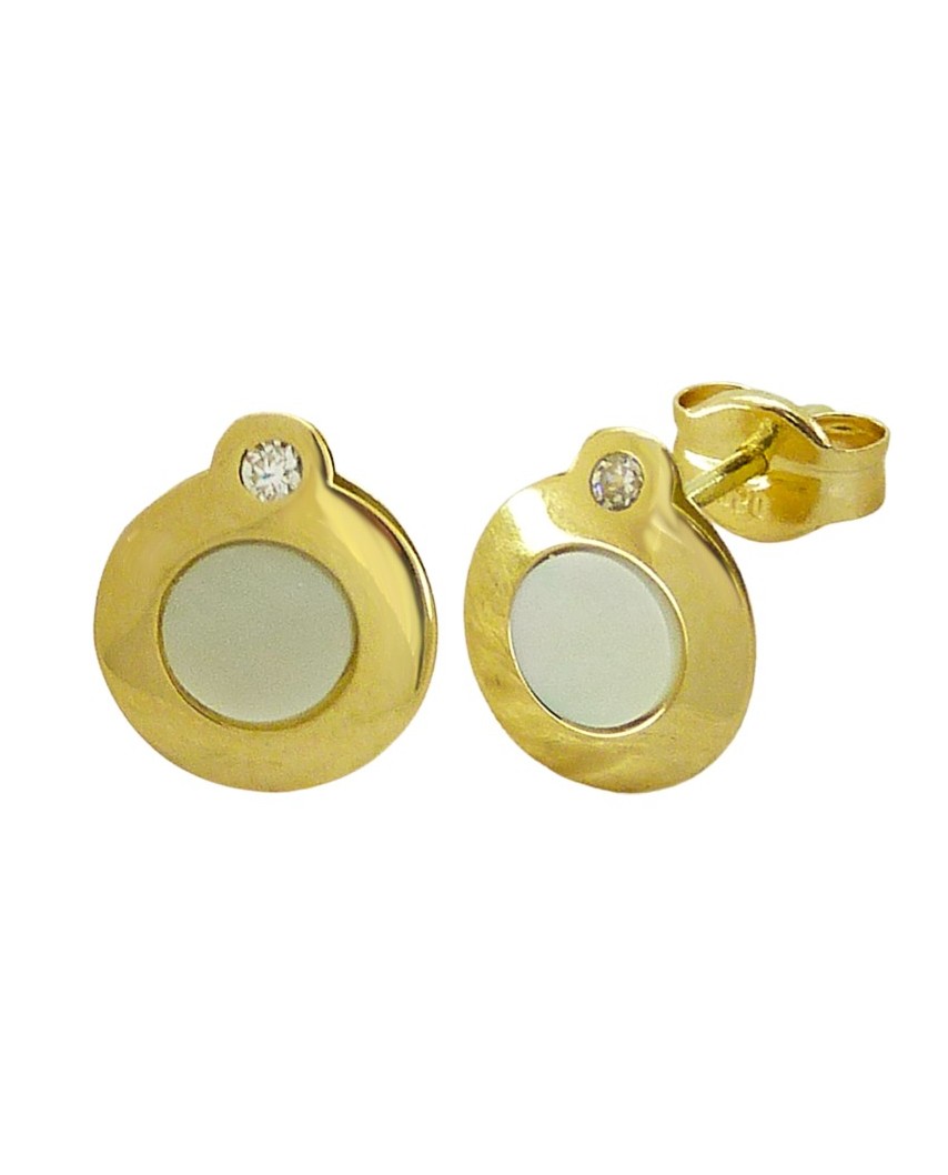 PENDIENTES COMUNION REDONDOS CON  NACAR.PRESION