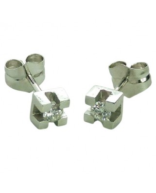 PENDIENTES CON BRILLANTES DE 3.00MM H-VS 0.22 CT TW.