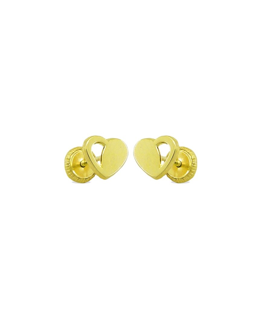 PENDIENTES CORAZON CALADO 7MM.TORNILLO