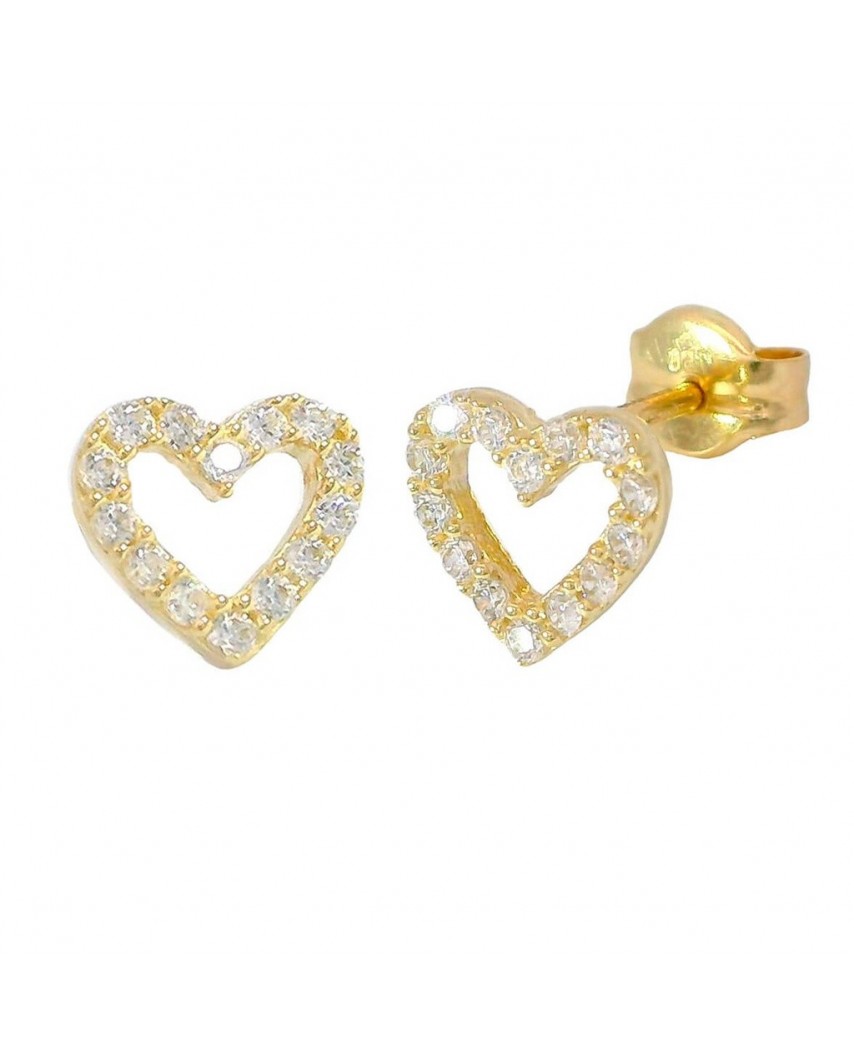 PENDIENTES CORAZON CIRCONITAS 6.5MM  PRESION