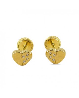 PENDIENTES CORAZON CON CIRCONITAS.6MM.TORNILLO