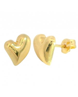 PENDIENTES CORAZON CON VOLUMEN 8.5MM PRESION