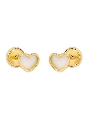 PENDIENTES CORAZON NACAR 5MM.TORNILLO