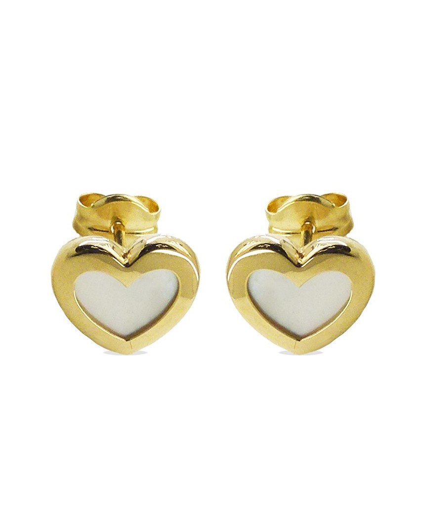PENDIENTES CORAZON NACAR.8MM.PRESION