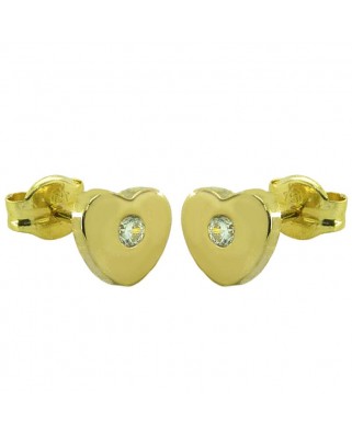 PENDIENTES CORAZON Y CIRCONITA.7MM.PRESION