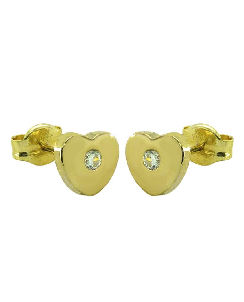 PENDIENTES CORAZON Y CIRCONITA.7MM.PRESION