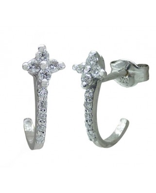 PENDIENTES CUAJO  BRILLANTES 1.5MM 20 BRILLANTES 1MM H-SI 0.20 CT TW