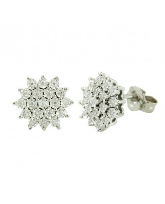 PENDIENTES CUAJO  DE 38 BRILANTES 0.125 CT TW H-SI