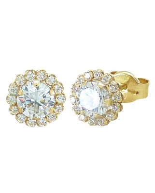 PENDIENTES CUAJO DE CIRCONITAS.8MM.PRESION