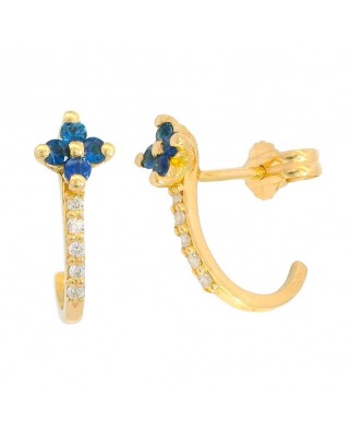 PENDIENTES CUAJO ZAFIRO 1.5MM.20 BRILLANTES 1MM H-SI 0.07 CT TW