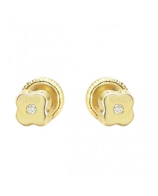 PENDIENTES CUATREBOL 4MM BRILLANTES 1,10MM.