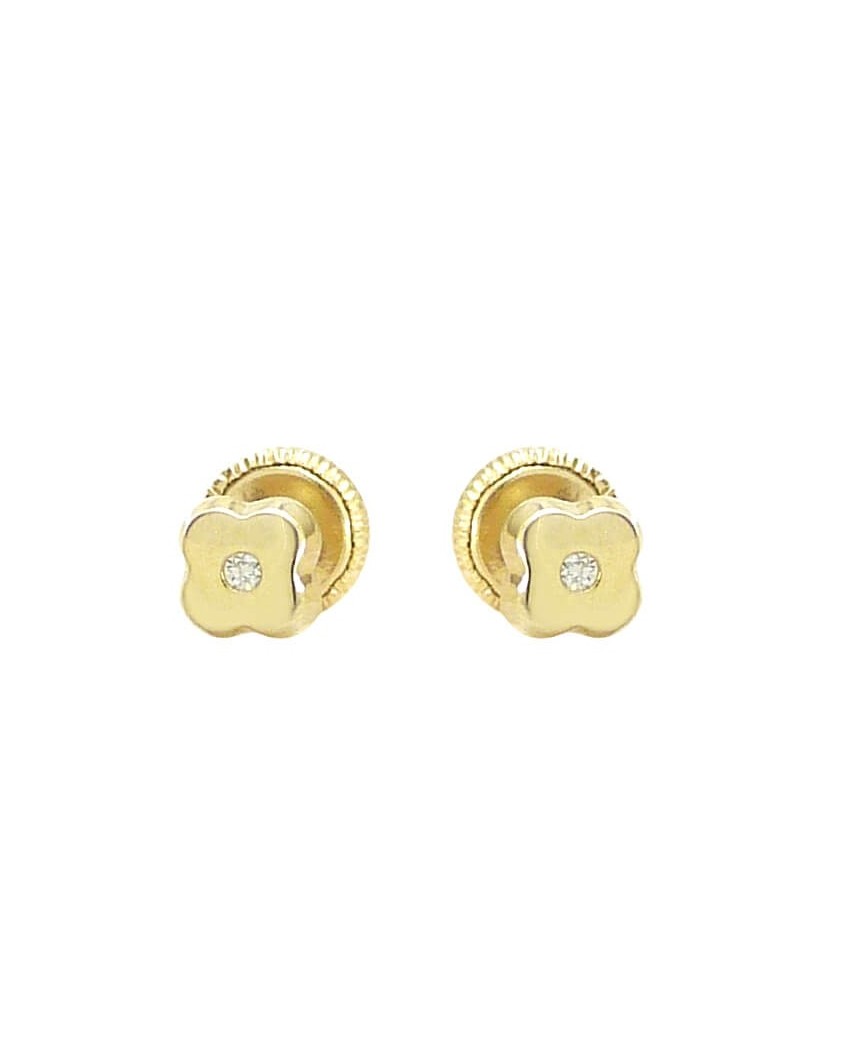PENDIENTES CUATREBOL 4MM BRILLANTES 1,10MM.
