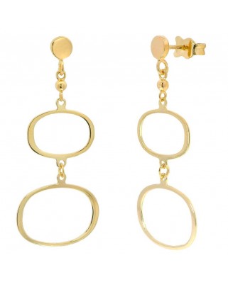 PENDIENTES DOBLE CIRCULO 38MM PRESION