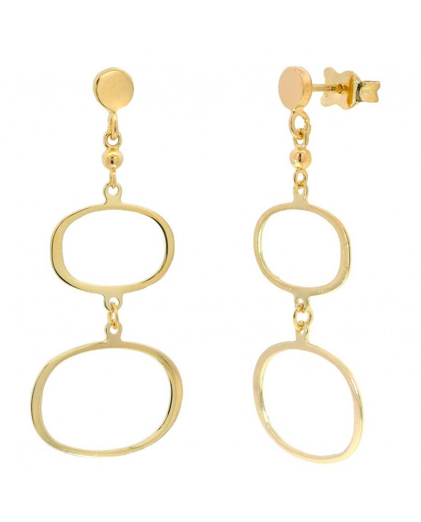 PENDIENTES DOBLE CIRCULO 38MM PRESION