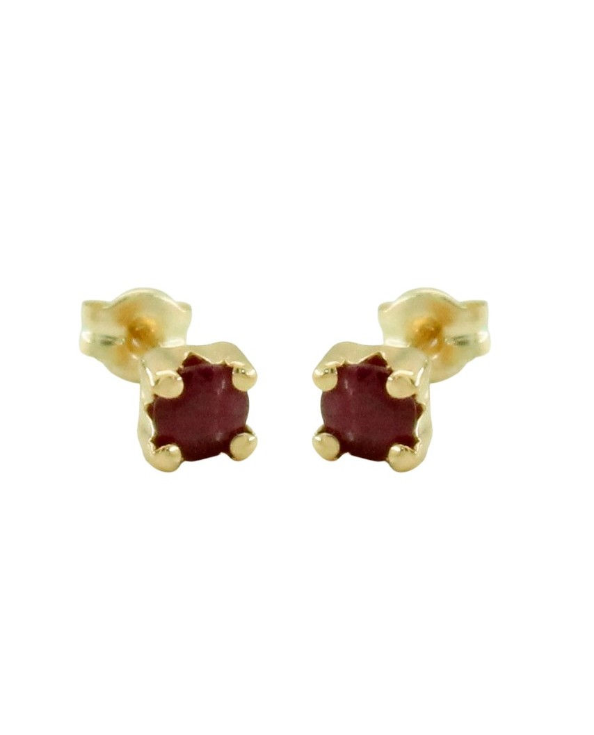 PENDIENTES GARRA RUBI FINO 4MM PRESION